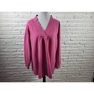 Covington Womens Sweatshirt 24W 26W Plus Pullover Long Sleeve Pink SWE167E
